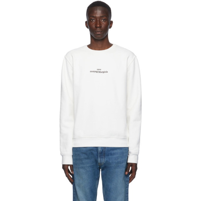 Photo: Maison Margiela Off-White Logo Crewneck Sweatshirt