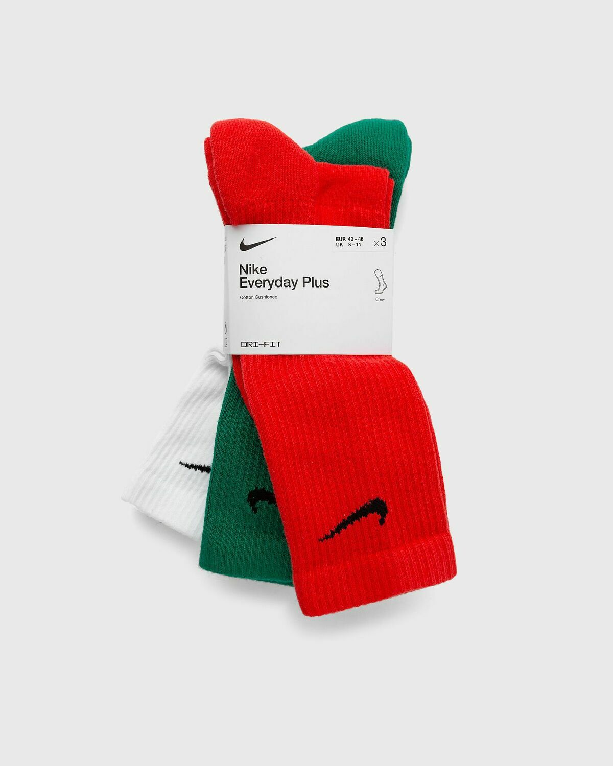 Nike Everyday Plus Cushioned Training Crew Socks (3 Pairs) Multi Socks