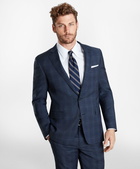 Brooks Brothers Men's Regent Fit Plaid 1818 Suit | Dark Blue