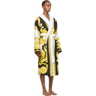 Versace White and Gold Crete De Fleur Robe