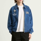 Butter Goods Men's x Peanuts Spike Denim Jacket in Distressed Indigo