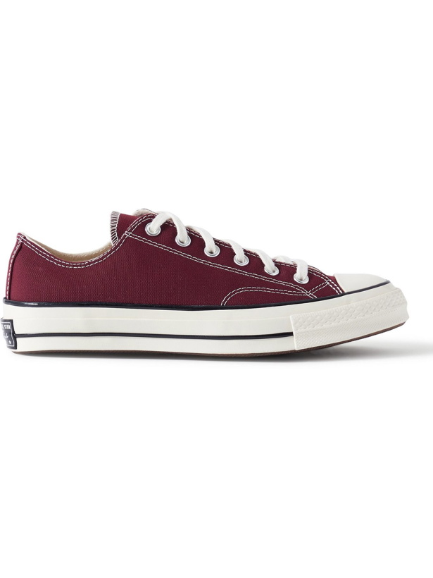 Photo: Converse - Chuck 70 OX Recycled Canvas Sneakers - Burgundy