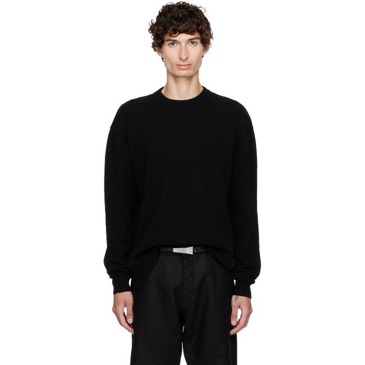 Photo: Rick Owens Black Tower Round Neck Sweater