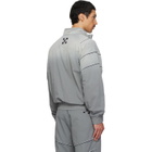 Off-White Gray Relaxed Garment Dyed Track Jacket