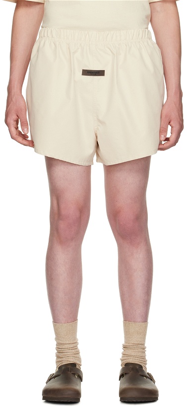 Photo: Fear of God ESSENTIALS Off-White Cotton Shorts