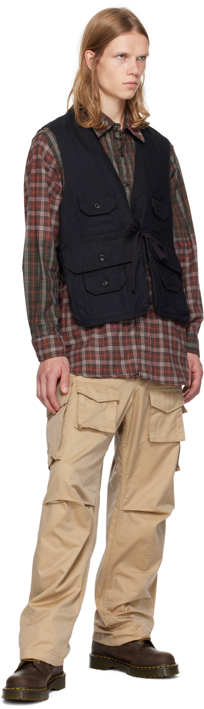 Engineered Garments Black Fowl Vest Engineered Garments