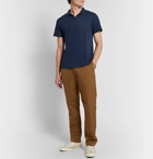 Onia - Shaun Linen-Blend Jersey Polo Shirt - Blue