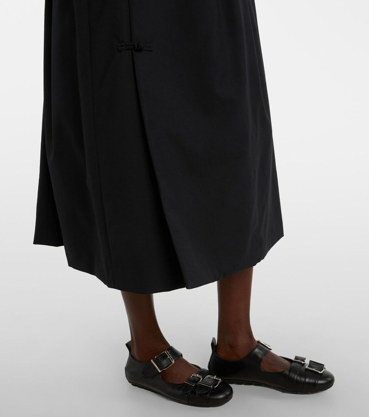 Noir Kei Ninomiya Wool midi skirt