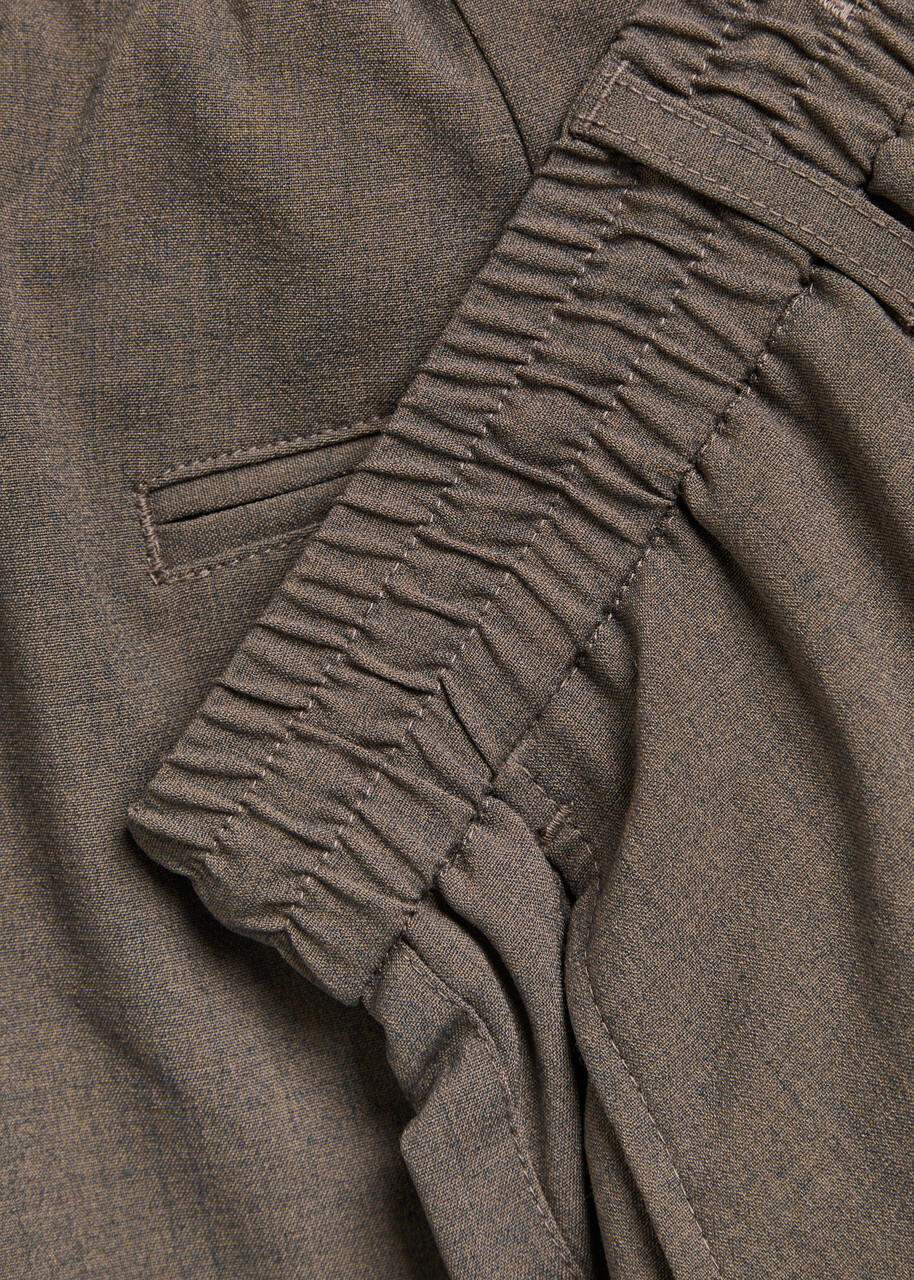 Les Deux Como Drawstring Tapered-leg Woven Trousers Bronze