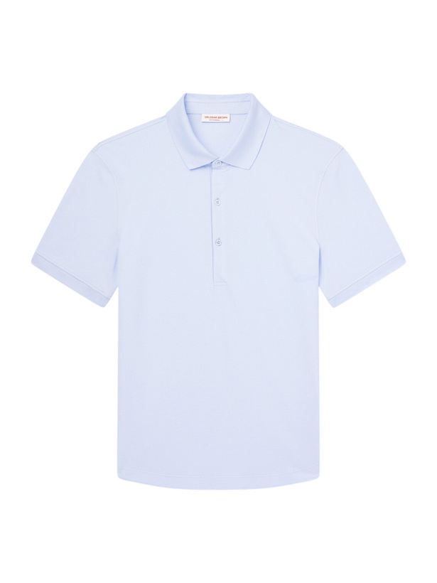 Photo: Orlebar Brown - Bruno Cotton-Piqué Polo Shirt - Blue