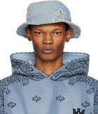 AMIRI Blue Paisley M.A. Blanket Bucket Hat