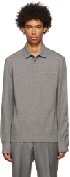 ZEGNA Gray Cotton Polo