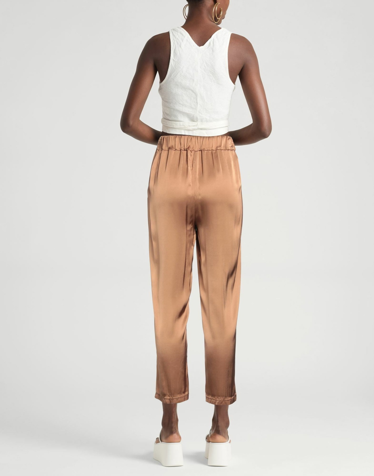 Manila Grace Womens Pants in Brown