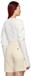 LOW CLASSIC White Slim Buttoned Bodysuit