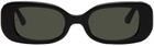 LINDA FARROW Black & Gold Lola Sunglasses