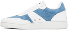 A.P.C. White & Blue Plain Sneakers