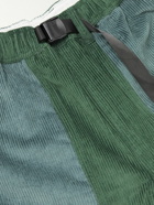 Manresa - Wallace Straight-Leg Two-Tone Cotton-Corduroy Trousers - Green