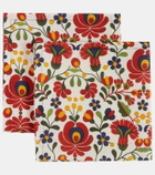 La DoubleJ Windflower Large set of 2 linen napkins