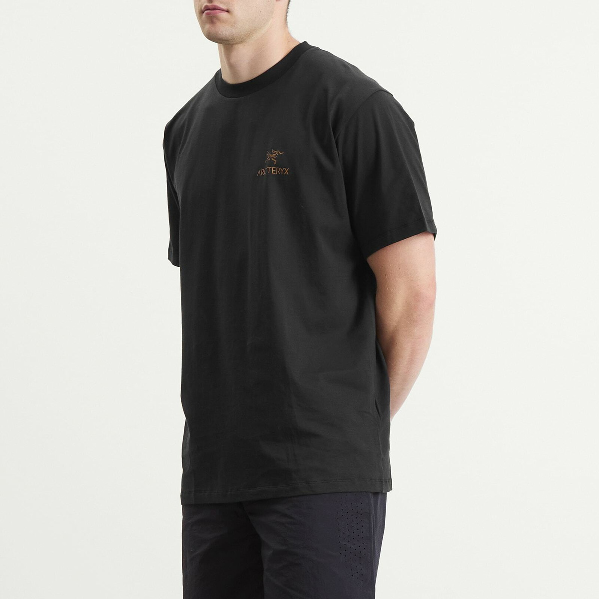 Arc'teryx Men's Kragg SL Cotton Bird Word T-Shirt in 24K Black