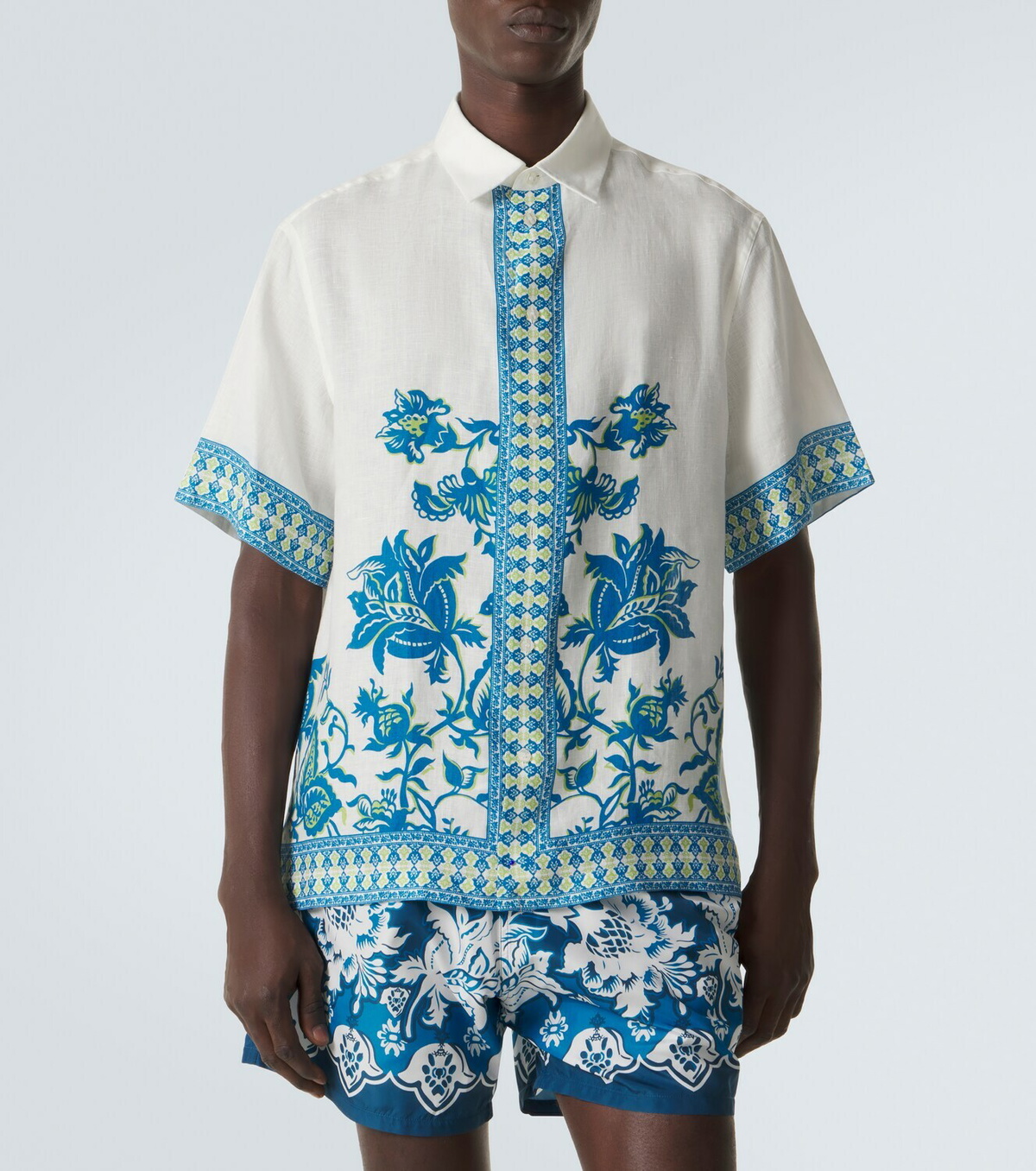 Etro Floral linen shirt