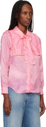 Comme des Garçons Girl Pink Taffeta Garment Treated Shirt