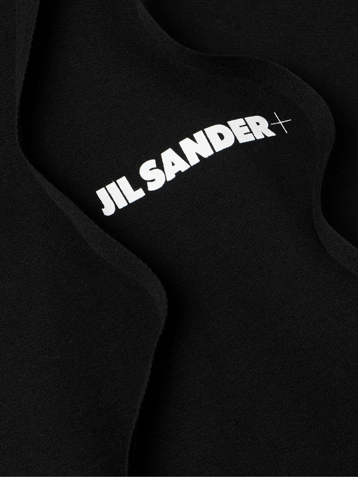 Jil Sander - Logo-Print Cotton-Jersey Hoodie - Black