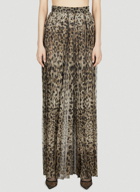 Dolce & Gabbana - Pleated Leopard Print Pants in Brown