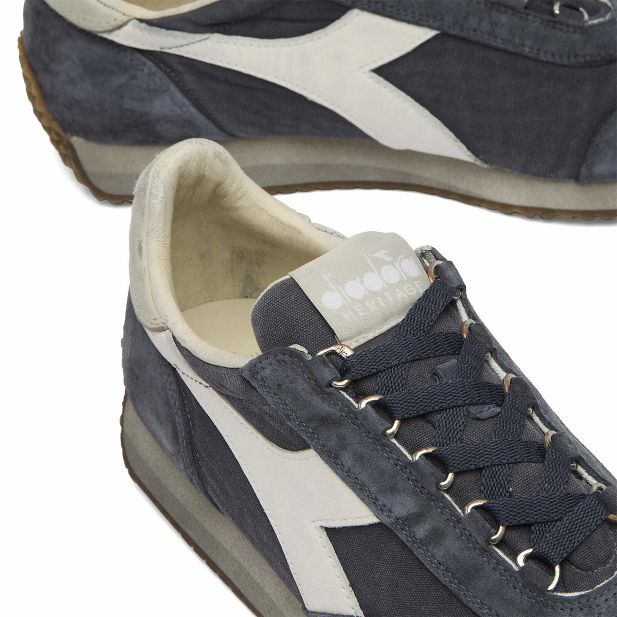 Diadora Men's Equipe Canvas SW Evo Sneaker in Blue Denim