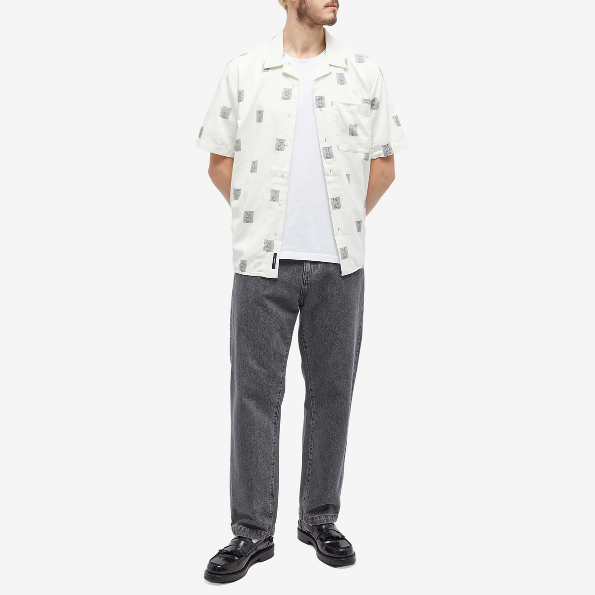 Neuw Denim Men's Joy Division Vacation Shirt in Off White