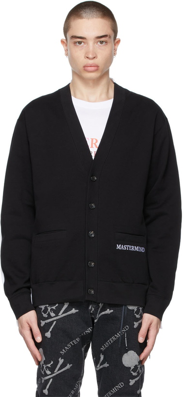 Photo: mastermind WORLD Black & White 2 Color Cardigan