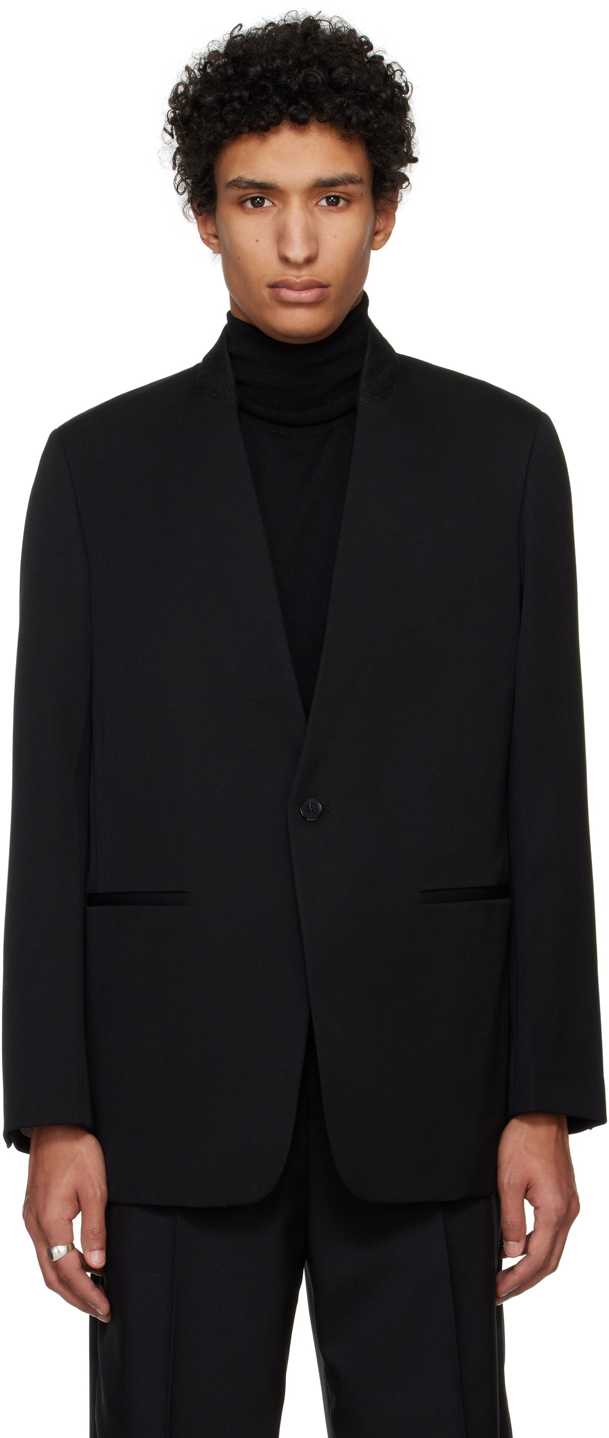 Jil Sander Black Wool Tailored Blazer
