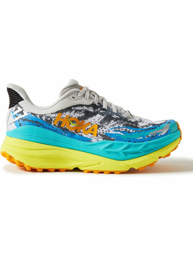 Photo: Hoka One One - Stinson ATR 7 Rubber-Trimmed Mesh Running Sneakers - Blue