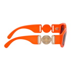 Versace Orange Large Framed Glasses