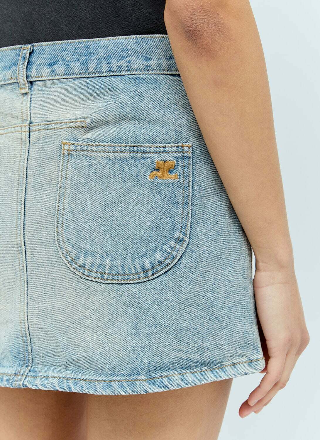 Courrèges Multiflex Denim Mini Skirt