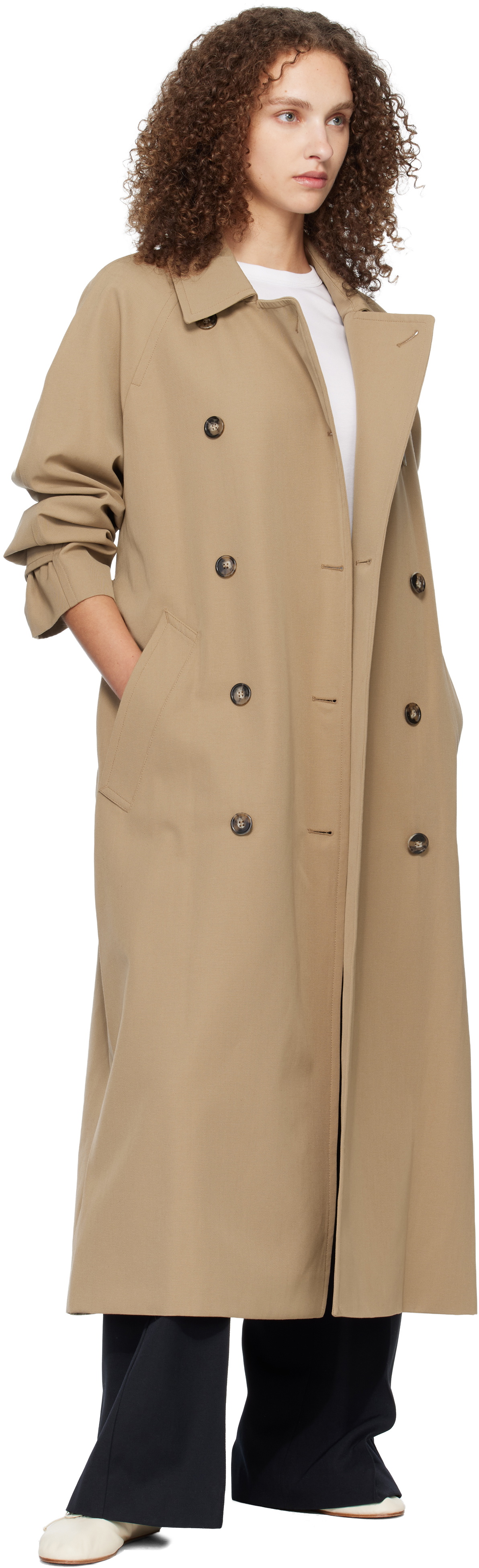 A.P.C. Beige Belted Trench Coat