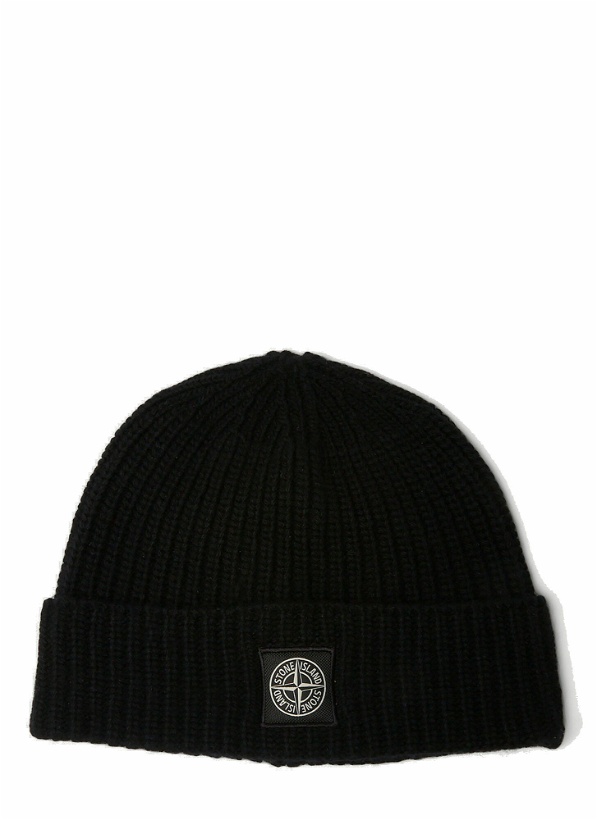 Photo: Compass Patch Beanie Hat in Black