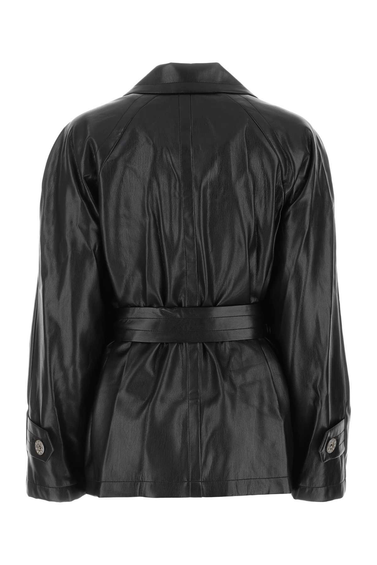 Low Classic Black Synthetic Leather Shirt