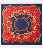 Gucci Printed reversible silk twill scarf