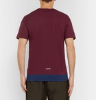 Soar Running - Mesh-Panelled Jersey T-Shirt - Burgundy