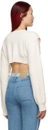 PERVERZE Reversible White Loose Short Top