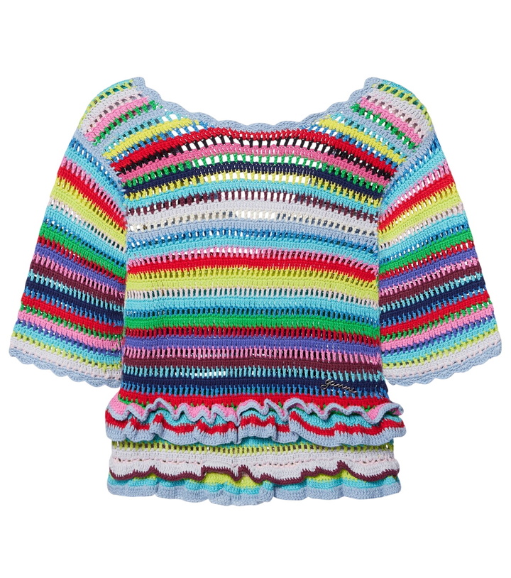 Photo: Ganni Crocheted cotton top