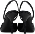 GIABORGHINI Black Octavie Croc Heels