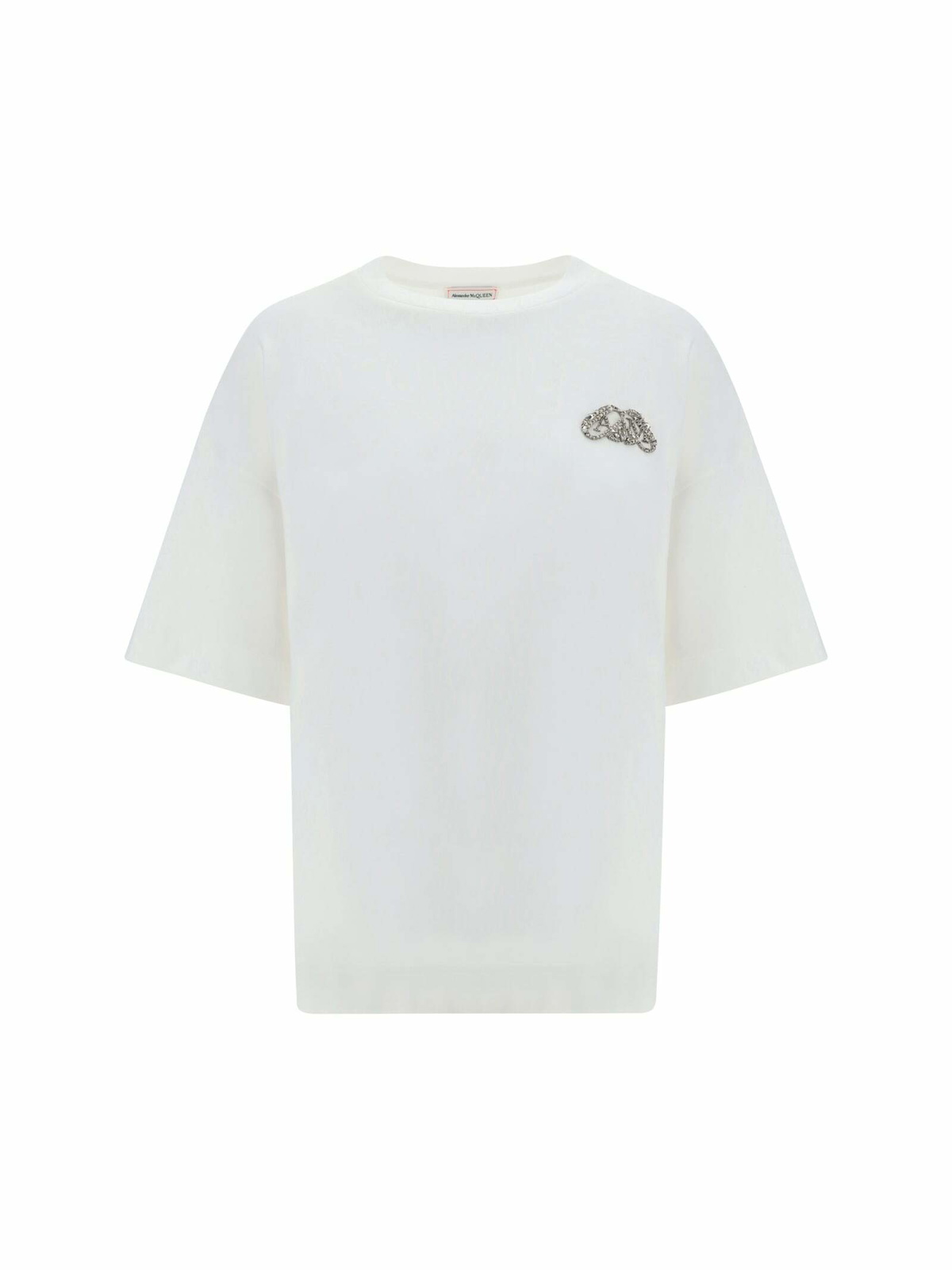 Alexander McQueen White Deconstructed Peplum T-Shirt