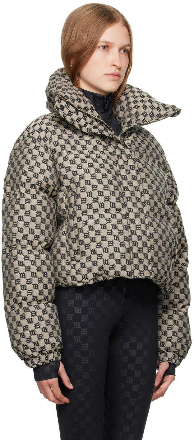 MISBHV Gray Monogram Jacquard Puffer Jacket
