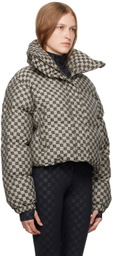 MISBHV Gray Monogram Jacquard Puffer Jacket