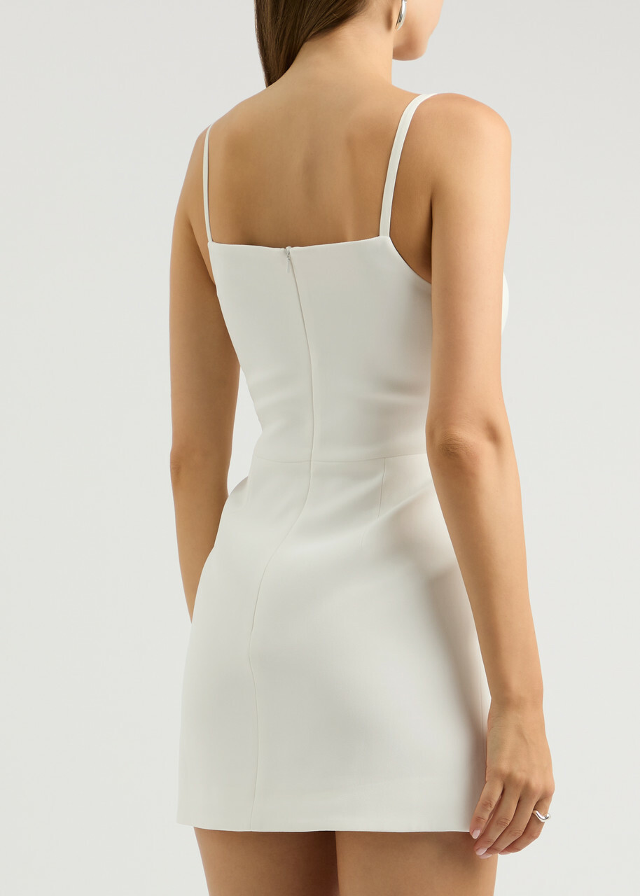 David Koma Asymmetric Crystal-embellished Mini Dress White David Koma