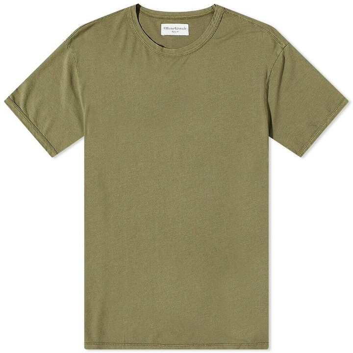 Photo: Officine Generale Men's Pigment Dyed T-Shirt in Turtle Green