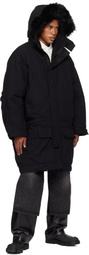 032c Black OSL2BER Dropped Waist Parka