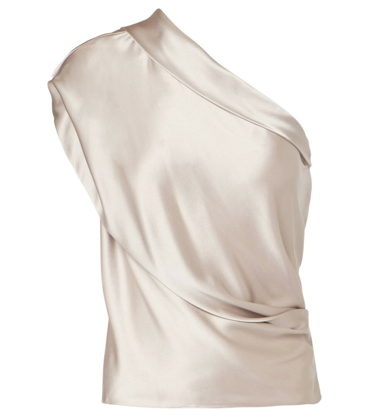 Photo: The Sei Asymmetric silk satin top