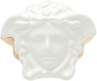 Versace White & Gold Lacquered 'La Medusa' Ring